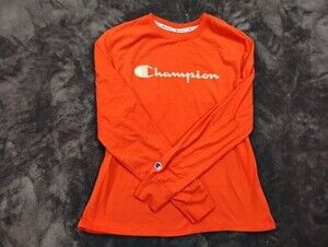 Champion Authentic Athleticwear Men's Long Sleeve T-Shirt Orange XL